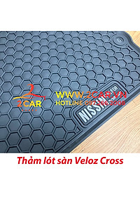 Thảm sàn, Thảm lót sàn xe Toyota Veloz Cross 2022 2023 cao su đúc, vân tổ ong, không mùi, MẪU NISSIN