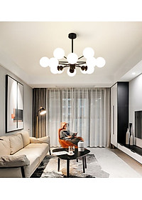 Đèn chùm ALIGA cao cấp hiện đại loại 12 bóng trang trí nội thất sang trọng - Kèm bóng LED chuyên dụng.