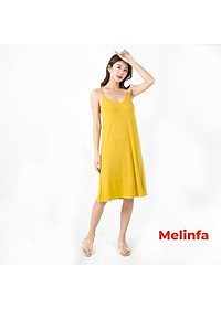 Váy ngủ hai dây nữ, đầm ngủ 2 dây trơn kiểu basic chất vải Modal mát lạnh tự nhiên phong cách Hàn Quốc mã VAV0071