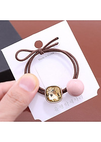 Dây buộc tóc nữ macaron [Set 4 dây] NASI dễ thương phong cách hàn quốc thun cột tóc nữ co giãn tốt phụ kiện tóc