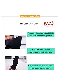 Giày cao gót nữ 7p YUKIBLOOM đế vuông da lộn bít đầu BG01
