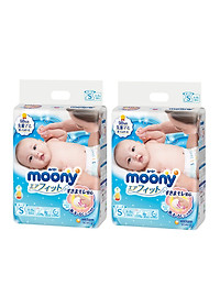 Combo 2 Gói Tã Dán Cao Cấp Moony Nhật Bản S84 (84 Miếng)