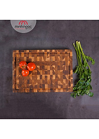 [Chính hãng] Thớt gỗ Teak Chef Studio hình chữ nhật, kích thước 28 x 40 x 3,5 cm - MSP10231. Dùng cắt, thái, khay trưng bày thực phẩm.