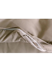 Bộ Chăn Ga Gối Cotton Tici Đơn Sắc LIDACO - Màu Be