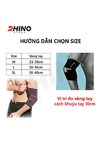 Bảo vệ khuỷu tay Rhino 7546 (1 Đôi) giảm chấn thương khi chơi thể thao, bóng đá, bóng rổ, bóng chuyền - Hàng chính hãng dành cho cả nam và nữ