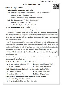 Đề Kiểm Tra Tiếng Việt 4 - Tập 2