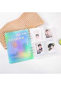 Album ảnh 6x9 đựng 200 tấm có ô ghi chú bìa nhựa Acrylic sắc màu để ảnh gia đình, binder đựng card Tú Vy Studio