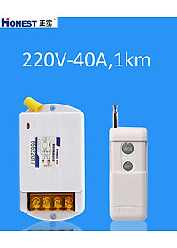 Công tắc điều khiển từ xa Honest HT-6220KGD công suất lớn 220v 40A 1000m dùng cho máy bơm ,moto điện..