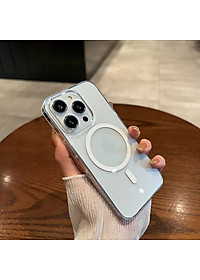Ốp lưng chống sốc cho iPhone 12 / 12 Pro / 12 Pro Max hiệu HOTCASE sạc từ tính nam châm magnetic trong suốt - trang bị đệm khi 4 góc, Viền TPU chống sốc, lưng PC chống ố vàng - Hàng nhập khẩu