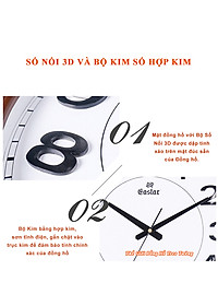 Đồng Hồ NHẠC CHUÔNG Báo Giờ Có 16 Điệu NHẠC GÕ - Máy Kim Trôi EASTAR Nhật - SỐ NỔI 3D - Mặt TRÒN Viền NÂU - Tặng Pin Maxell