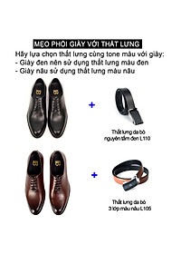 Giày da nam, giày oxford công sở Bụi Leather G101 - Da bò Nappa cao cấp - Bảo hành 12 tháng