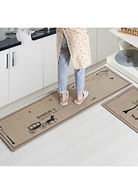 Bộ 2 thảm trải sàn nhà bếp mẫu mới cao cấp đế cao su chống trơn trượt tiện dụng - giao họa tiết và màu sắc ngẫu nhiên - Hàng Chất Lượng