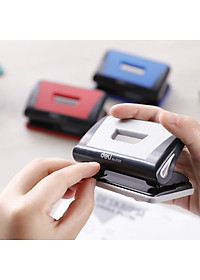 Máy Đục Lỗ 10 Tờ Deli, Xanh Dương, Đỏ, Ghi Xám - 1 Cái E0103