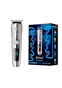 Tông đơ cắt tóc đa năng 11in1 Kemei KM-8508 nhiều đầu thay thế dùng cắt tóc, chấn viền, cạo râu, cạo lông, tỉa lông mũi, cạo chân mày,...có màn hình LED hiển thị điều chỉnh 2 mức tốc độ sạc nhanh 2h