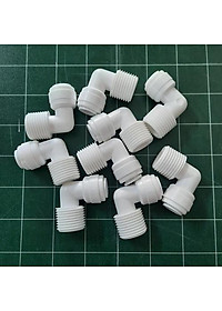 Co vuông ren ngoài phi 21 ra dây 10mm - co cút máy lọc nước - nhựa an toàn - không ố vàng
