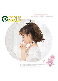 Tóc giả nữ cột xoăn đuôi 38cm 