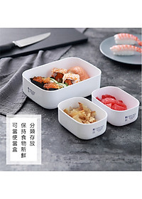 Bộ 09 hộp thực phẩm có nắp đậy an toàn White Pack hàng Made in Japan