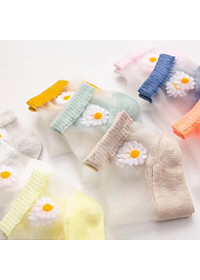 Sét 10 đôi tất lưới hoa cúc 
