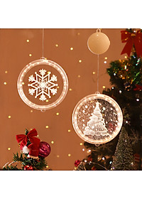 Dây Treo Đèn LED 3D Hình Cây Thông, Chuông Trang Trí Giáng Sinh, Noel, Năm Mới