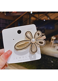 Kẹp tóc nữ hàn quốc NASI chất liệu hợp kim cao cấp bền đẹp kẹp tóc mái mẫu đẹp kẹp mỏ vịt đính cườm sang trọng