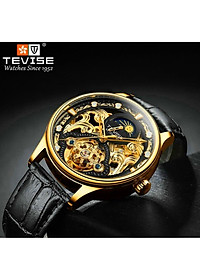Đồng hồ cơ Tevise T37 dành cho nam, dây da cực đẹp, sang trọng