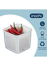 Hộp đựng hành tỏi oval Hokkaido chất liệu nhựa an toàn đạt chuẩn xuất Nhật Bản , EU - Hàng chính hãng (Tặng kèm khăn lau pakasa)