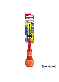 Tô vít No.200 cán tròn cách điện cao áp, thương hiệu Vessel (Nhật Bản)