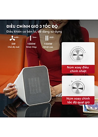 Quạt sưởi gốm ấm Mini nhập khẩu không khô da Fujihome, Hàng Chính hãng bảo hành 2 năm