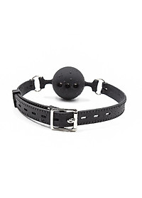 Open Breathable Leather Paly Buckle Belt Silicon Mouth Gag for Women