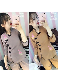 Đồ Lam Đi Chùa # Tàu Xéo Cho Mẹ & Bé # Đồ Bộ Bé # Quần Áo Bé Gái