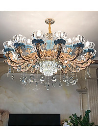 Đèn chùm ALACA pha lê trang trí nội thất sang trọng 15 tay - kèm bóng LED chuyên dụng