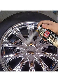 Sơn mạ chrome bạc sáng bóng sơn la zăng mâm ô tô xe hơi, sơn kim loại, bình xịt sơn ngoài trời chống rỉ
