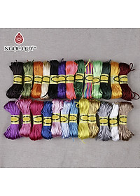 Bó 10m-20m dây tim bóng handmade loại 1,5mm - Dây vải bóng 1.5mm để đan vòng, thắt dây handmade - Ngọc Quý Gemstones