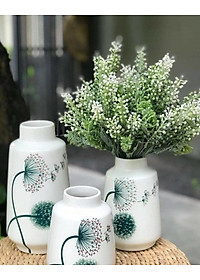 Set 3 lọ hoa decor gốm sứ Bát Tràng cao cấp cao 23