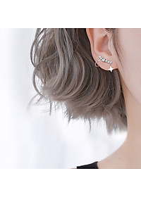 Bông tai kẹp vành tai S925 đính đá
