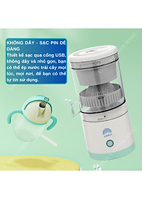 Máy vắt cam tự động, máy ép cam, máy ép hoa quả đa năng nhỏ gọn dung tích lớn, pin sạc không dây tiện lợi di chuyển - Hàng chính hãng - VinBuy