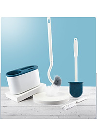 Bộ bàn chải vệ sinh nhà tắm, toilet 3in1 dán tường tiện dụng