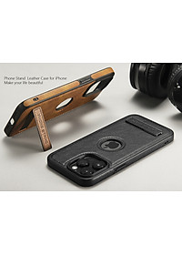 Ốp lưng da có chống đứng dành cho iPhone 15 / 15 Plus / 15 Pro / 15 Pro Max - Hàng chính hãng