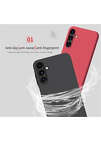 Ốp Lưng Sần chống sốc cho Samsung Galaxy A35 hiệu Nillkin Super Frosted Shield - Hàng Chính Hãng