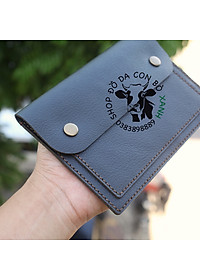 Ví đựng giấy tờ xe, đăng kiểm da bò thật handmade Mẫu 02