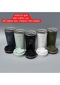 Cốc giữ nhiệt 510ml KHẮC TÊN ly coffee inox 304, bình giữ nhiệt 12h tặng Sticker trang trí