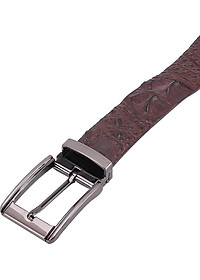 Thắt Lưng Nam Da Cá Sấu Gai Đuôi Đầu Kim Huy Hoàng HT4734 - Nâu Đất