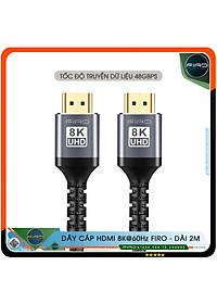 Nơi bán Cáp HDMI FIRO ATMOS - Dây HDMI 2.1 8K/60Hz/48Gbps - Dài 2M Lõi Dù Dùng Cho Tivi/ Máy Tính/ Playstatio