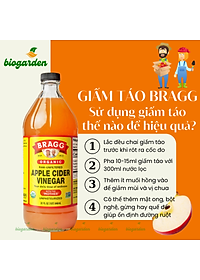 Combo giấm táo BRAGG Hữu cơ Nhập khẩu USA chai 946ml