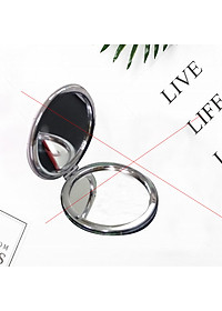 Gương trang điểm phóng đại 3 lần, xoay 360 độ, 2 mặt siêu nét, để bàn, Inox 304, Size 18cm, 20cm, Minh House G31