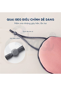 Bịt mắt ngủ lụa 2 mặt EMA, miếng che mắt ngủ cao cấp 2 mặt ấm mát có có quai đeo điều chỉnh