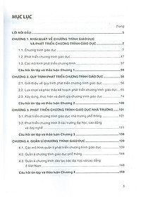 Phát Triển Và Quản Lí Chương Trình Giáo Dục