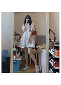 Váy babydoll cổ sơ mi siêu đẹp - Đầm sơ mi cá tính năng động mẫu mới 2021