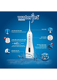 Máy tăm nước cá nhân không dây Waterjet Flosser Cordless Maxi (4 đầu tăm, dùng được cho người niềng răng) - Bảo Hành 12 tháng