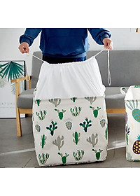 Túi vải đựng chăn màn quần áo cỡ lớn 100L họa tiết giao ngẫu nhiên (TV100L)